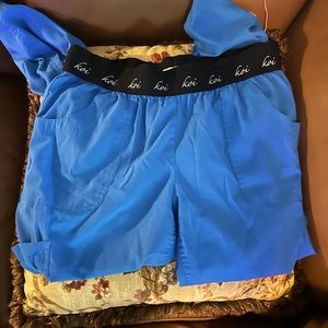 Koi lite royal blue scrub pants L/P